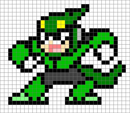 piq Lizard Man! 100x100 pixel art by 8bit Creator