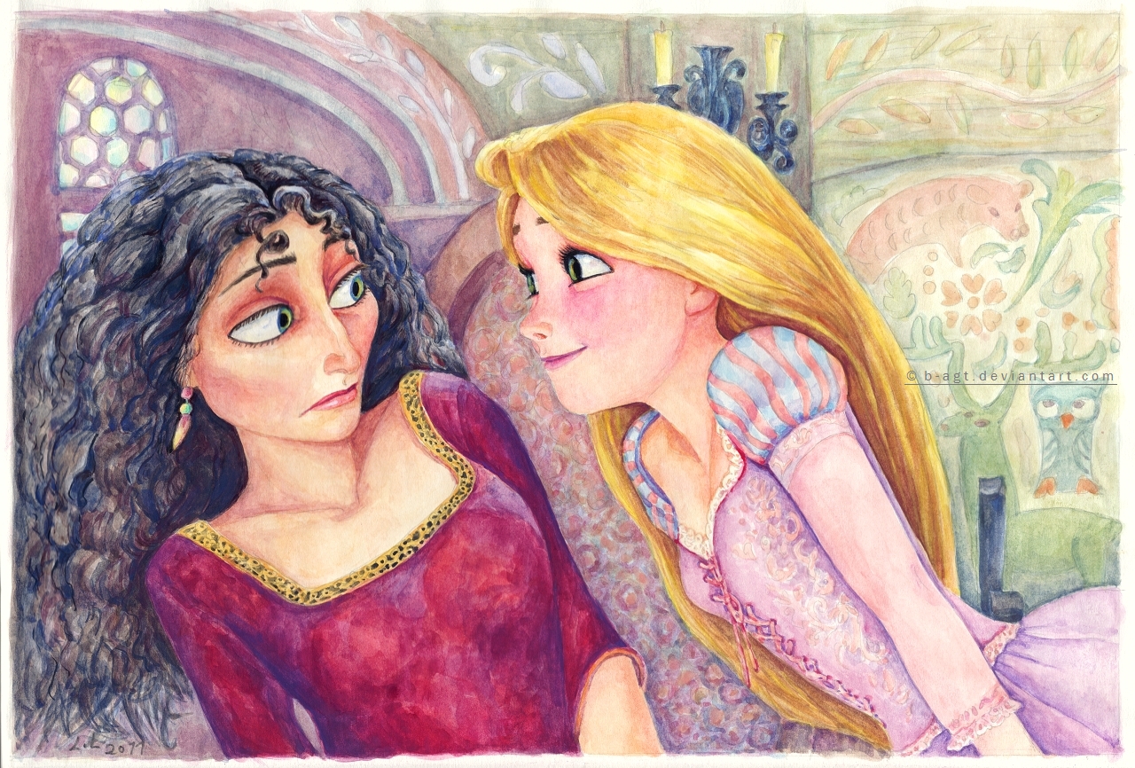rapunzel_and_gothel_tangled_by_b_agt-d3l