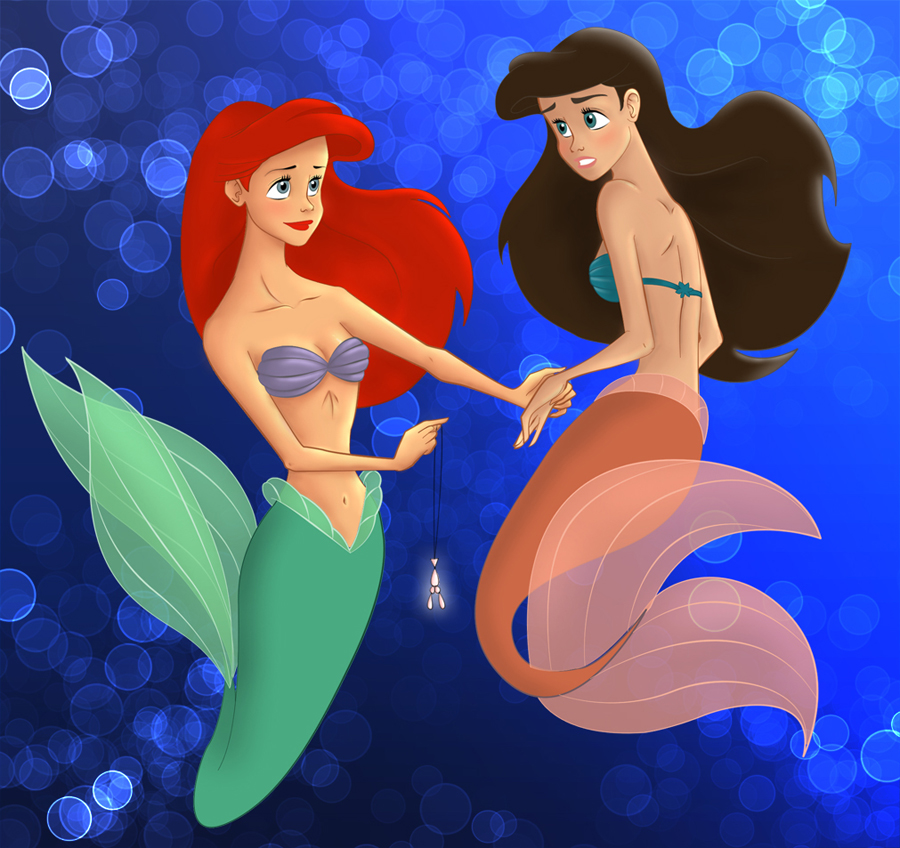 ariel_and_melody_in_color_by_kiwieman-d474ae2