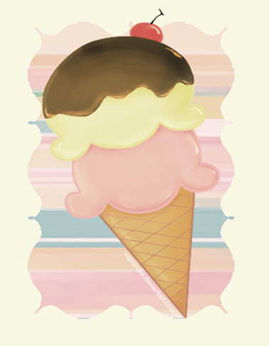 Choco-Vanillaberry Double Scoop Ice Cream Cone