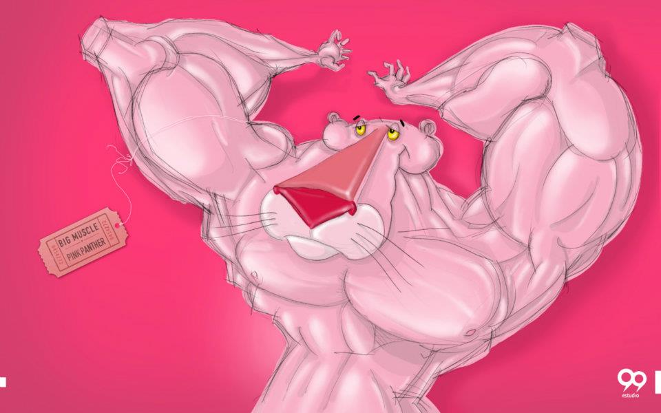 pink_strong_panther_by_99estudio-d4tcc47