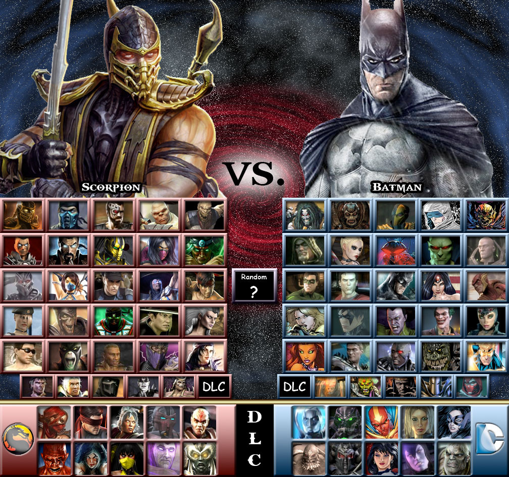 My Mortal Kombat vs. DC Universe Roster by sprite-genius