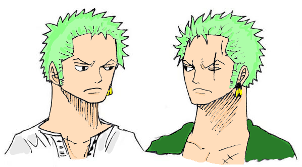 After and Before: Zoro (Color) by FrankyZaraki