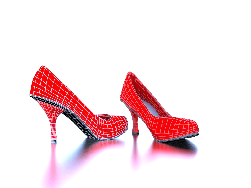 High Heels with wireframe