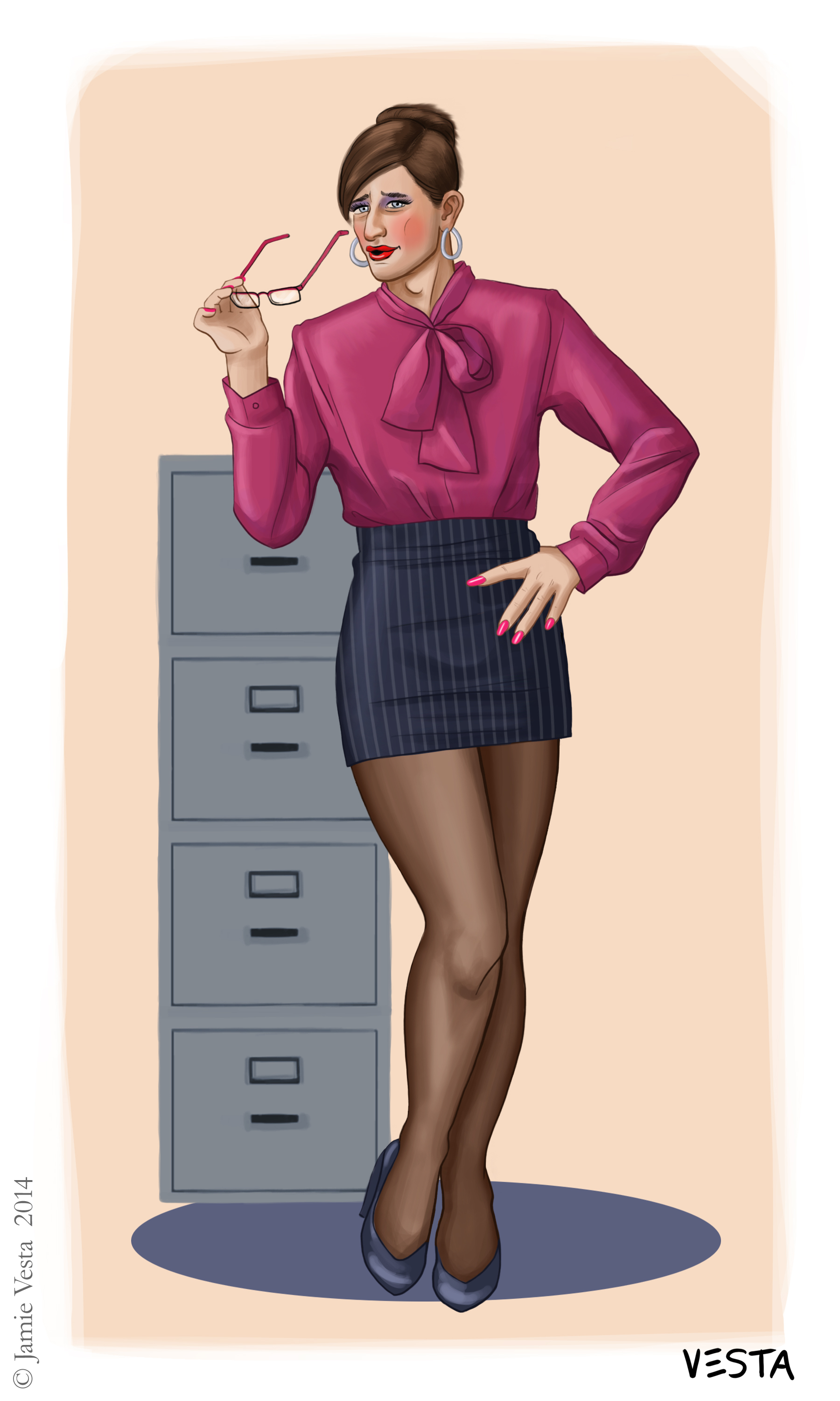 Short Skirt Secretary 74