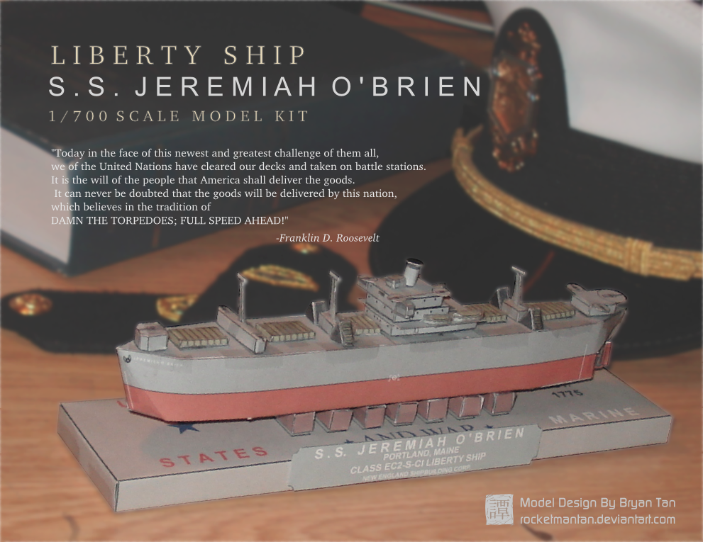 Liberty Ship Papercraft SS Jeremiah O'Brien