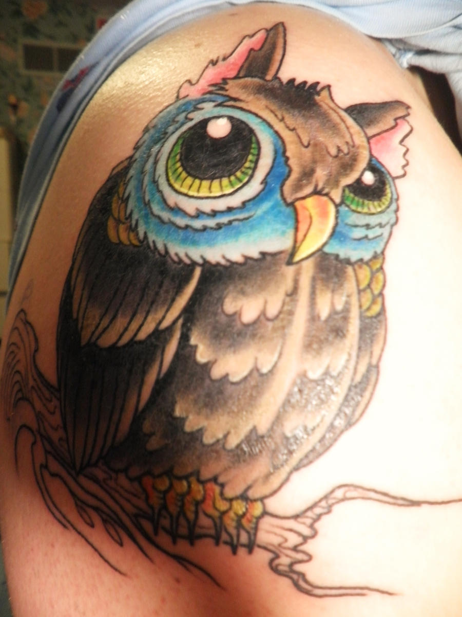 Owl Tattoo by Araelyn on