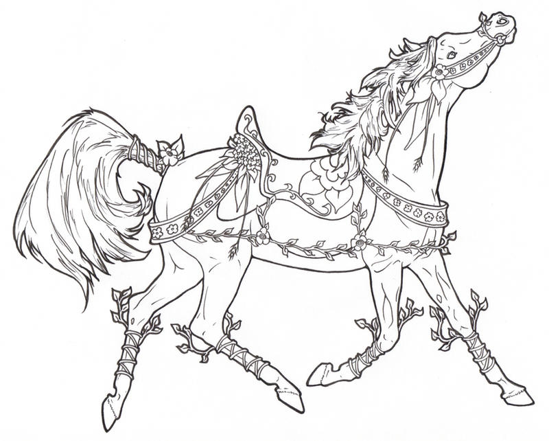 carousel horse coloring pages - photo #34