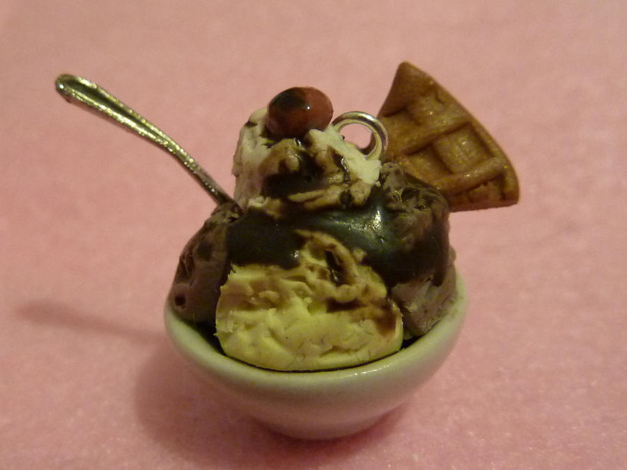 Fimo ice cream bowl charm by ImagenedRose on deviantART
