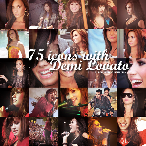 75 icons with Demi Lovato by shokobom94 on deviantART