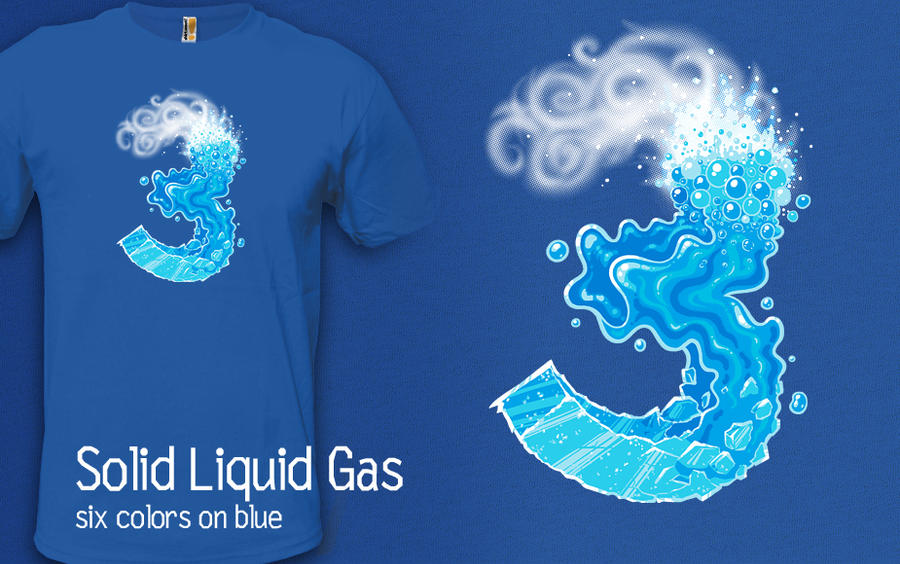 T-shirt The 3 states of water Solid Liquid Gas