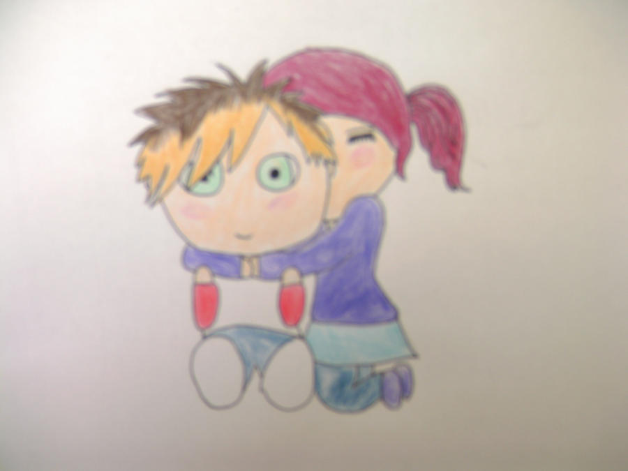 Anime Couples @.@ cute chibi couple hugging by ~nora-betty227 on deviantART