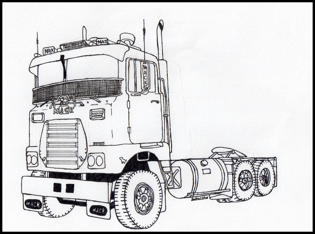 mack truck coloring pages - photo #41