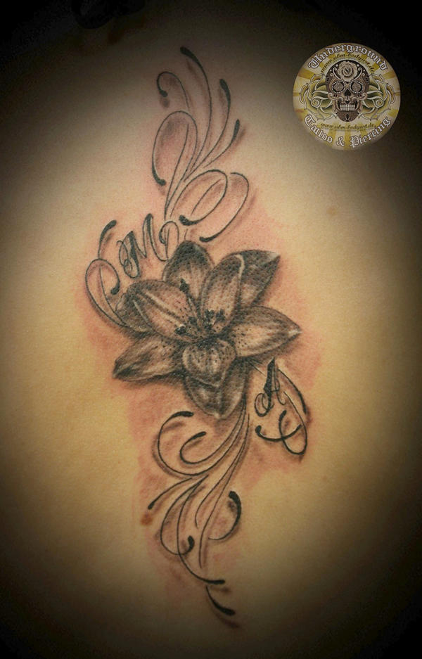 Realistic Lily Tattoo | Flower Tattoo