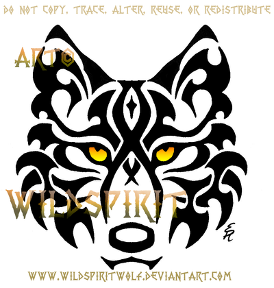 Tribal Wolf Face Tattoo by WildSpiritWolf on deviantART