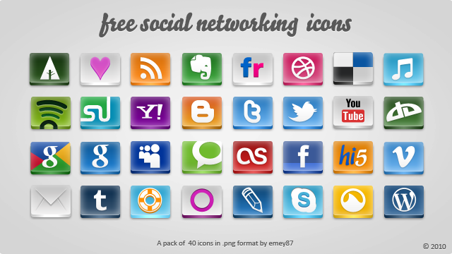 Download free social icon set