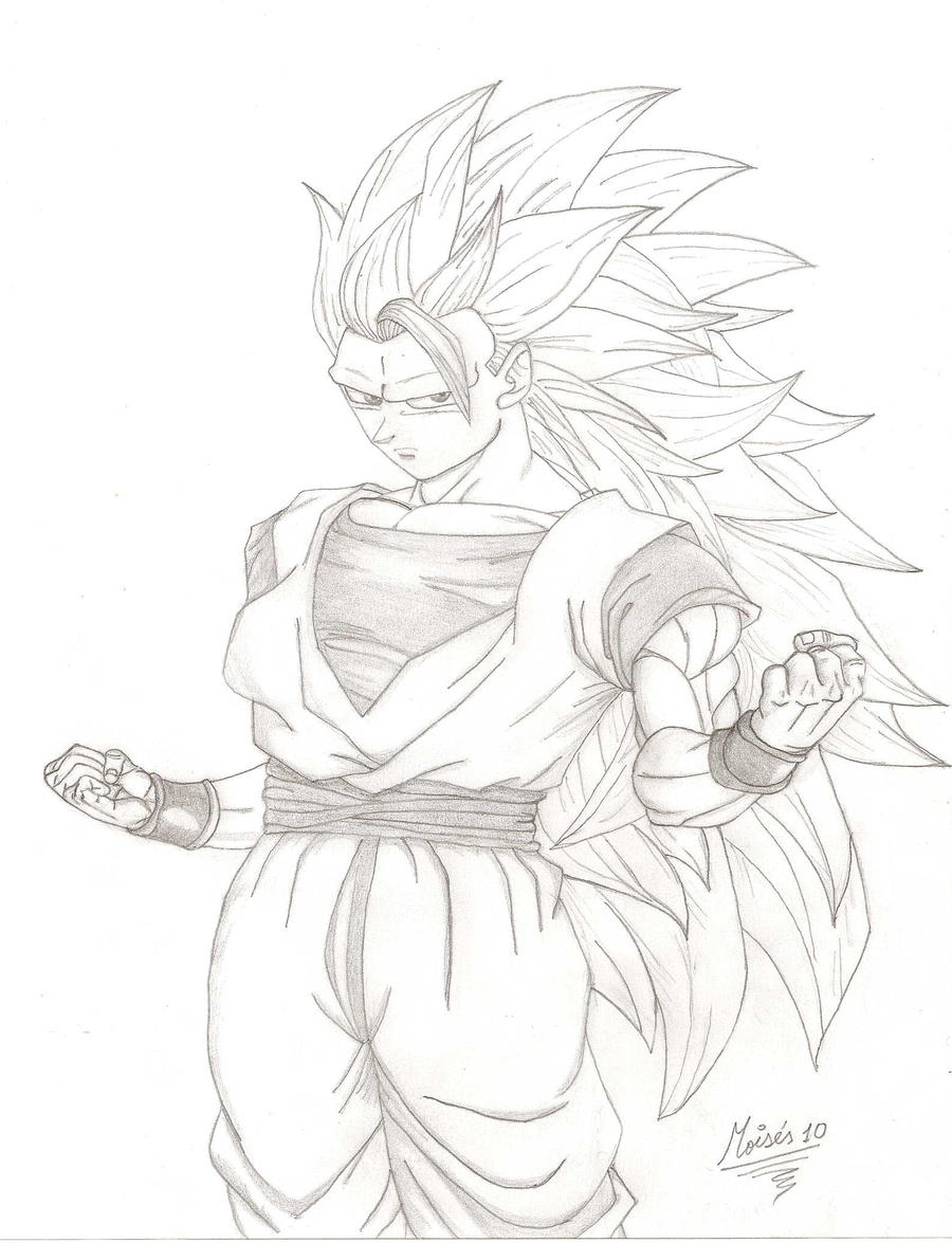 Goku fase 3 para dibujar - Imagui