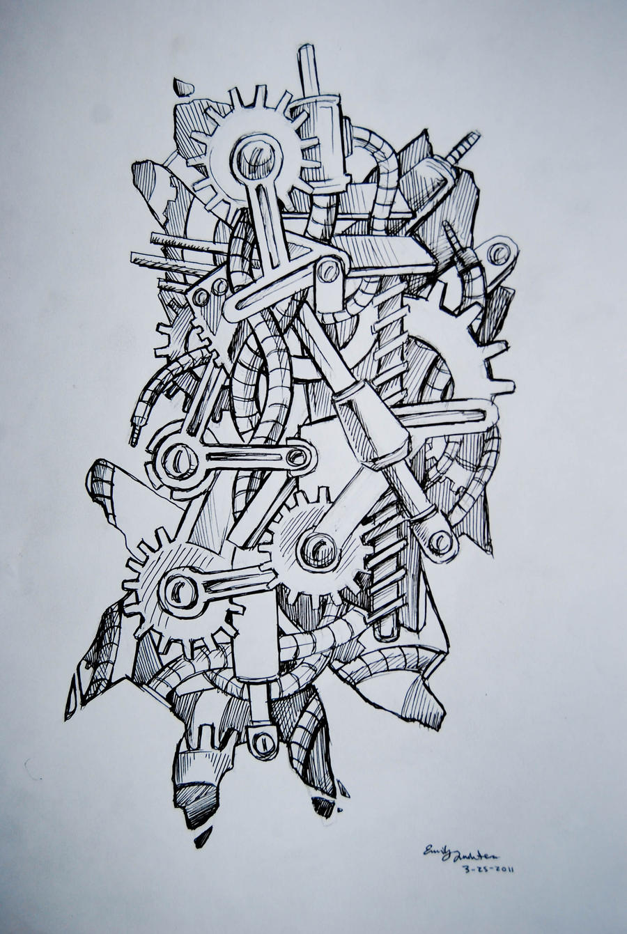 Drawing of Robot Arm Tattoo Designs