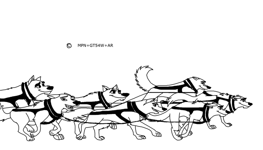 dog sled team clip art - photo #33