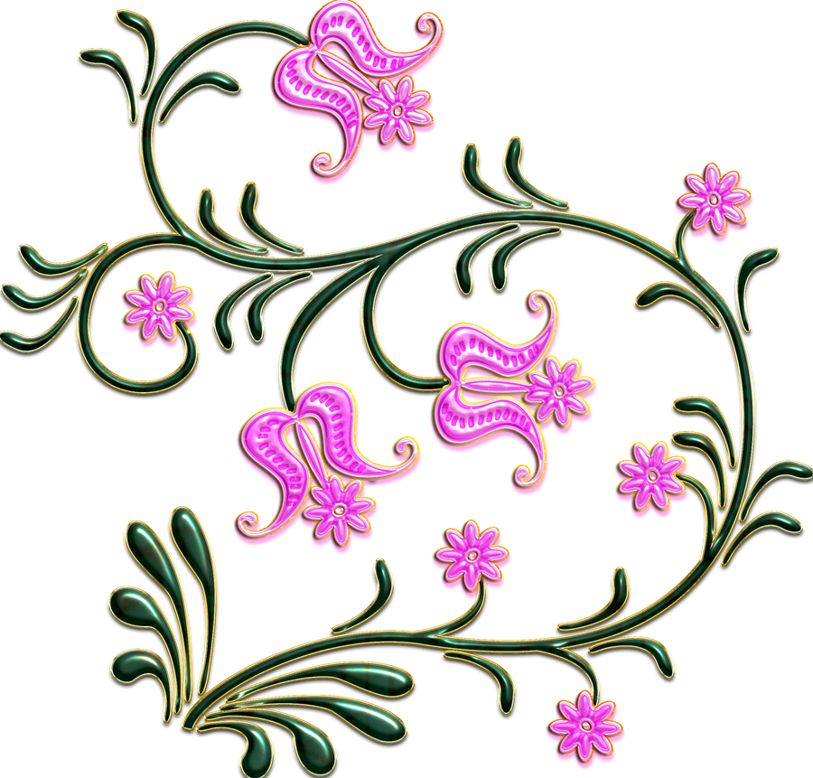 pink_flowers_png_by_