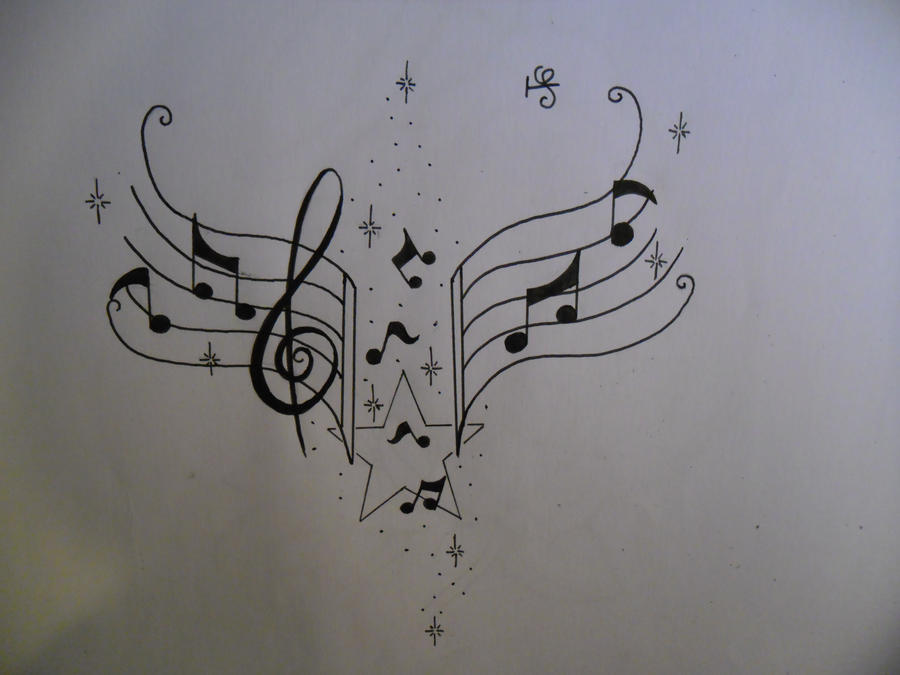Check More On Music Note Star Tattoo Music Notes Tattoo Design By 