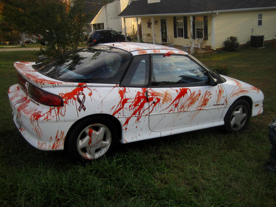 Blood splattered car by o0Psy0o on DeviantArt Will Fake Blood Stain Car Paint