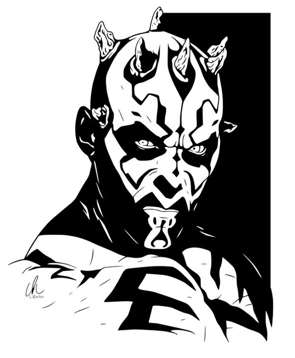 darth maul face coloring pages - photo #7