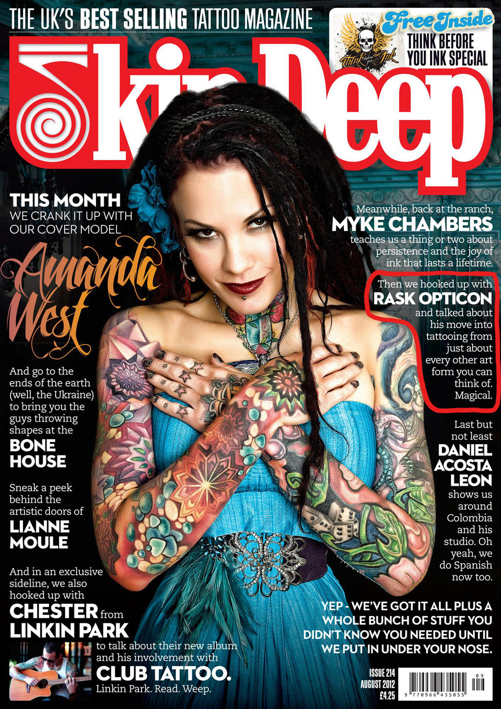 Skin Deep tattoo magazine interview/feature by rAskopticon