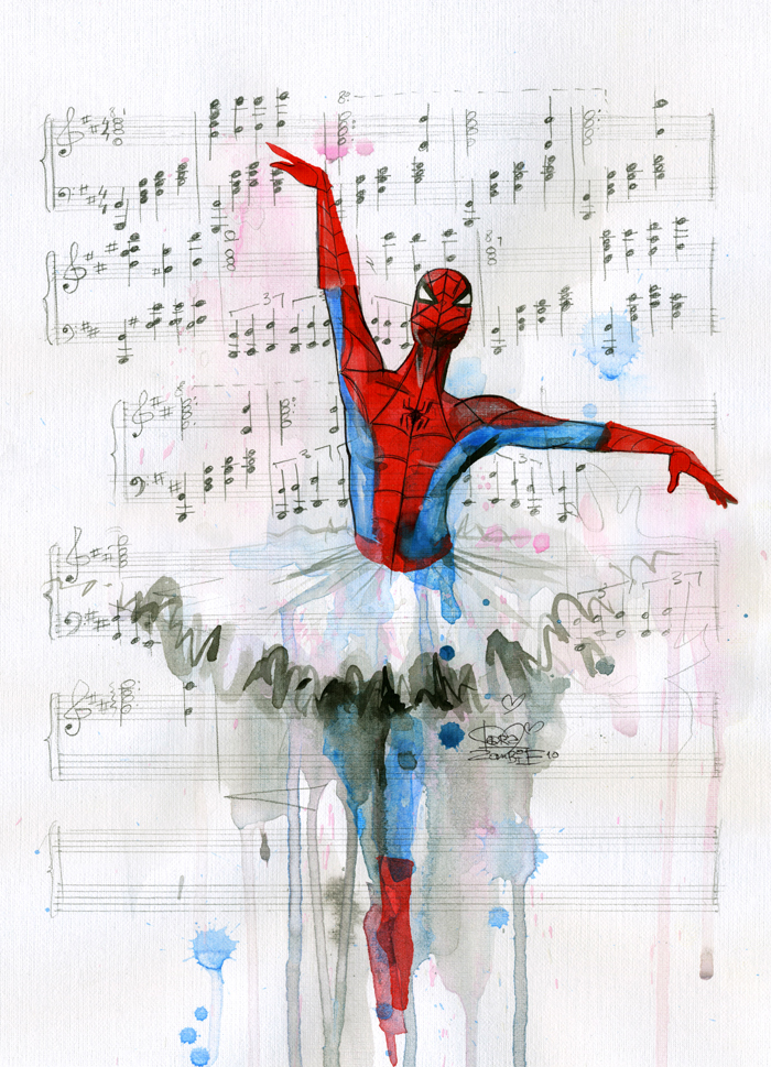 Thumb Dibujo: Spider-Man con tutú de ballet
