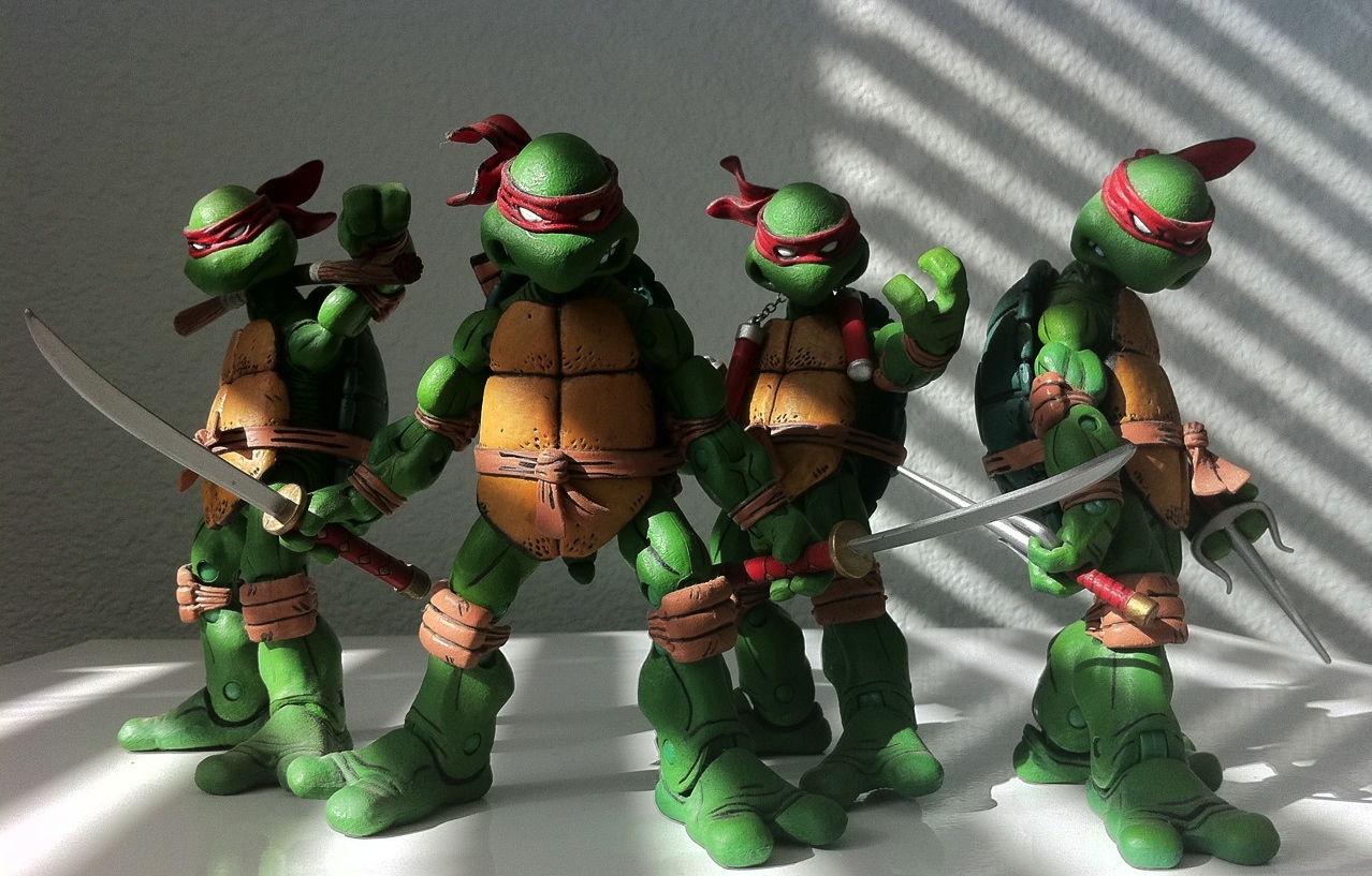 NECA Tmnt Teenage Mutant Ninja Turtles 5" Figure RED Headband Collectible Set 4