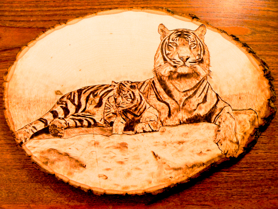 [Image: tiger_and_cub___wood_burning_by_brandojones-d4j9euq.jpg]