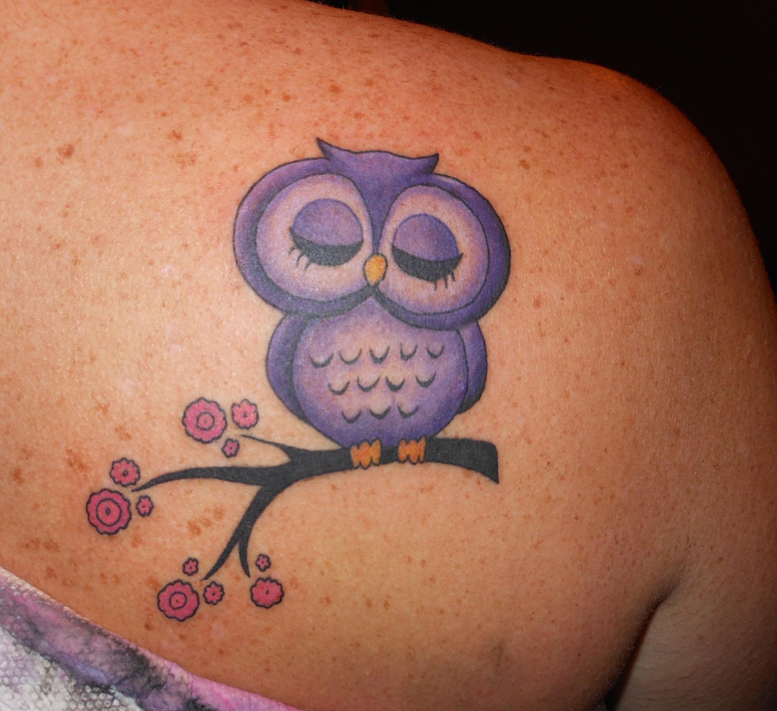 Cute girly owl tattoo. Tattoos Pinterest