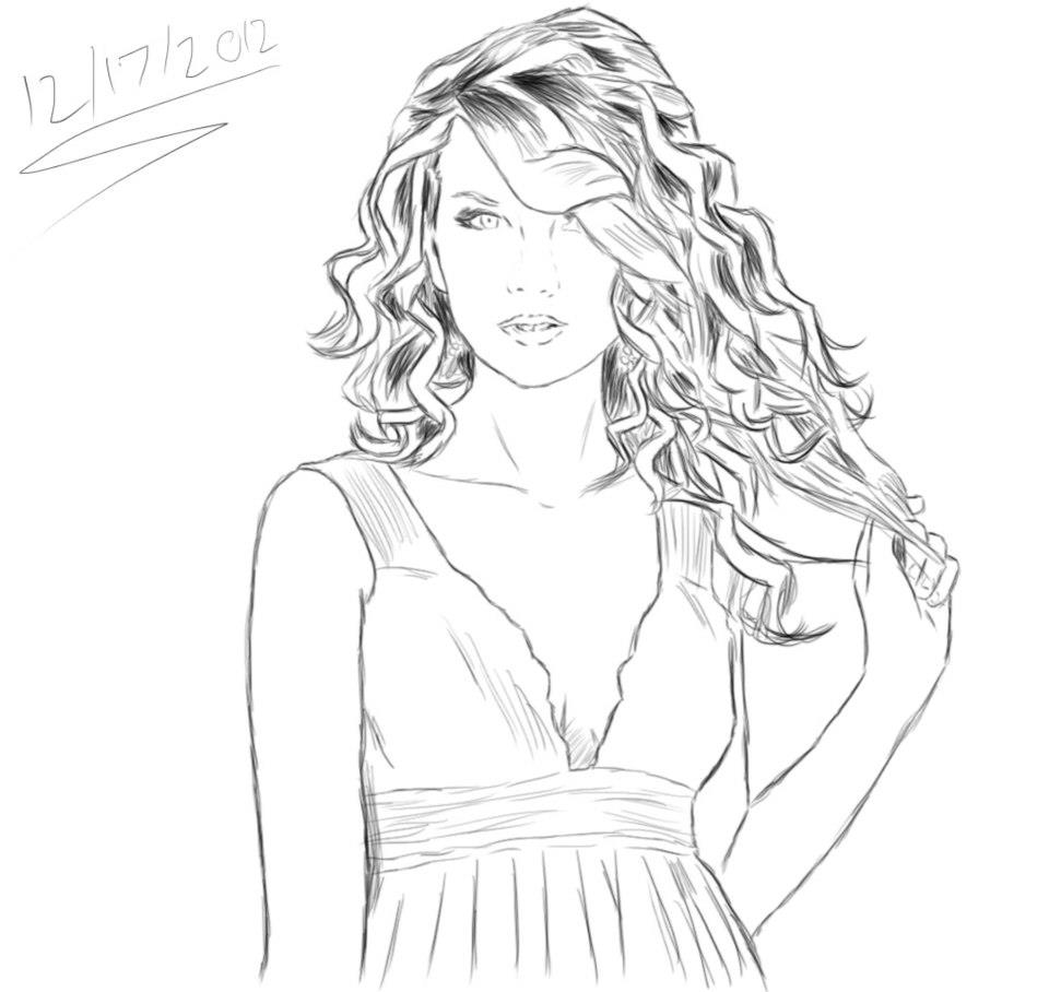 2013 Taylor Swift Coloring Page Sheets Coloring Pages