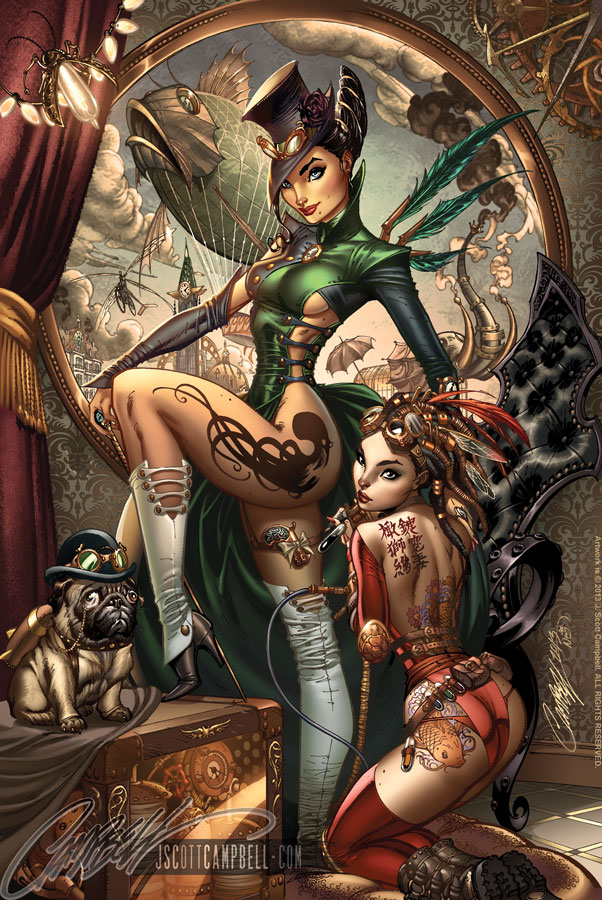 The STEAMPUNK print by J-Scott-Campbell