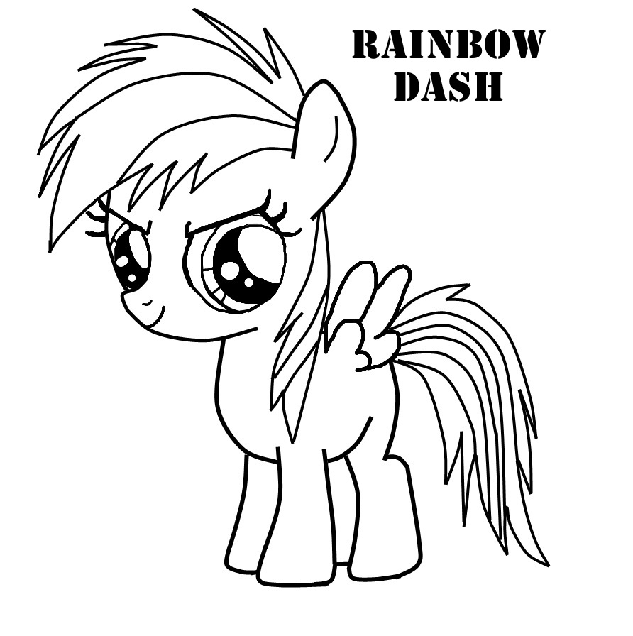 rainbow dash coloring pages to print - photo #10