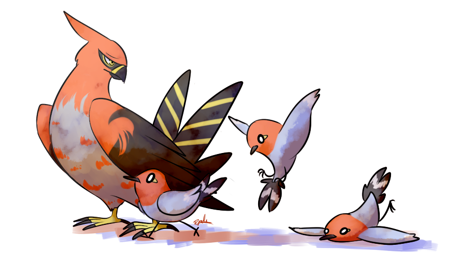 talonflame_and_fletchling_by_pidoodle-d6