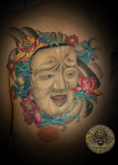 Oni Flower 2 session color | Flower Tattoo