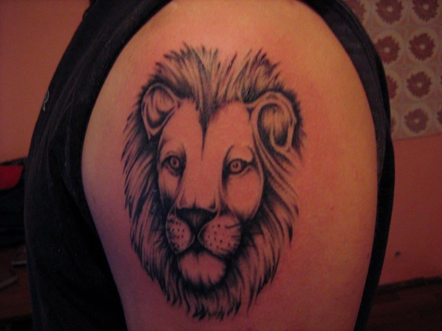 Lion - shoulder tattoo