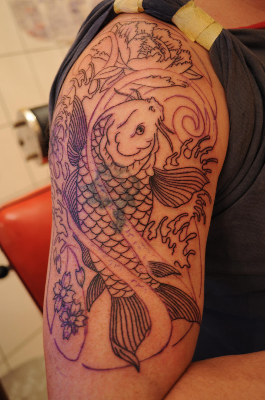 tattoo cover up koi fish