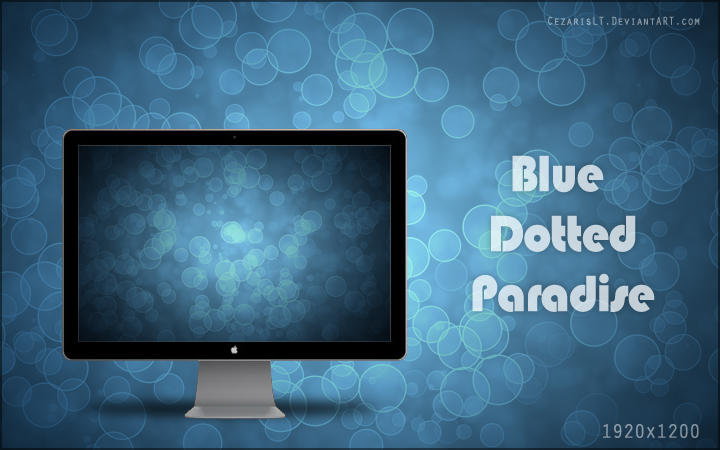 paradise wallpaper. Blue Dotted Paradise Wallpaper