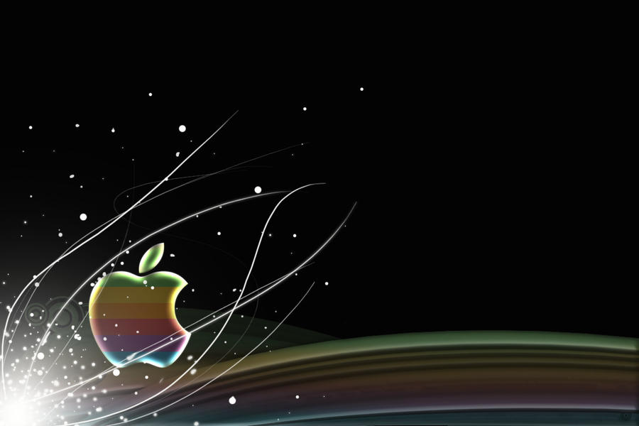 apple wallpaper rainbow. Metal Apple Mac Wallpaper