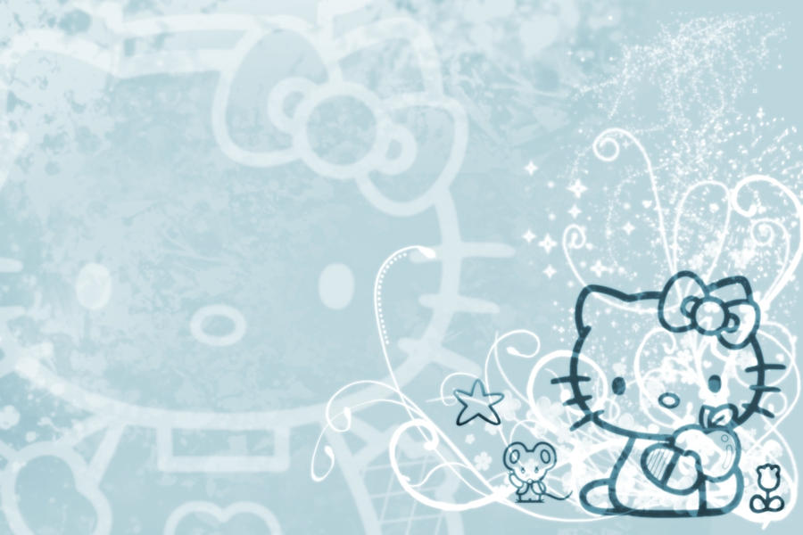 hello kitty 2010 wallpaper. Hello Kitty Wallpaper Blue by