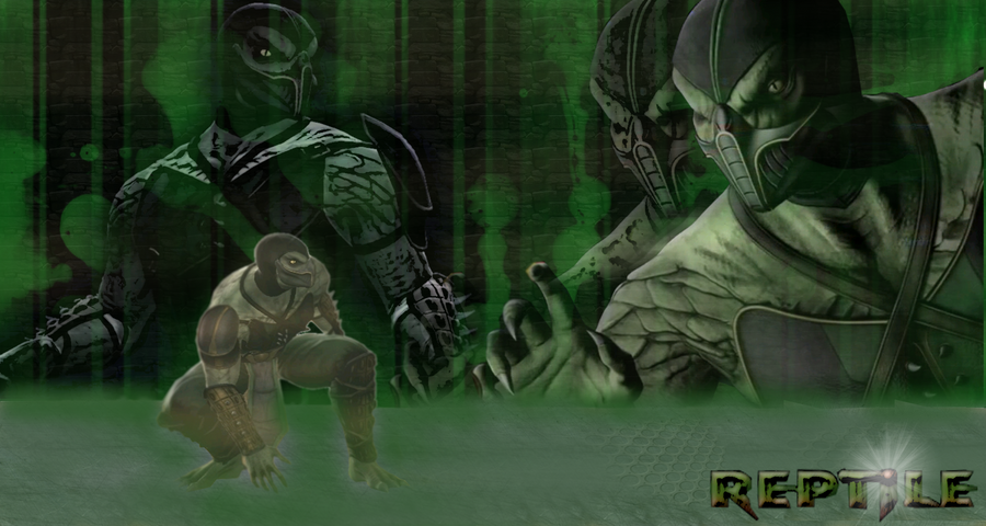 mortal kombat 9 logo wallpaper. Reptile - Mortal Kombat 9 by