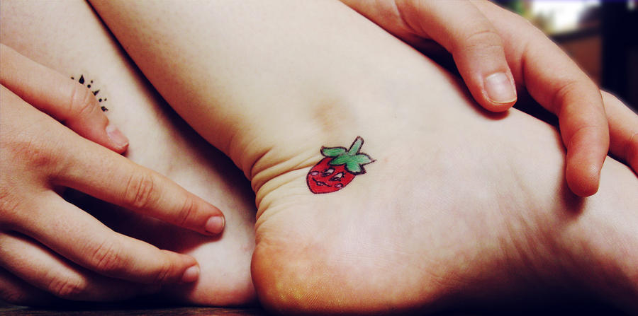 strawberry tattoos. beautiful strawberry tattoos