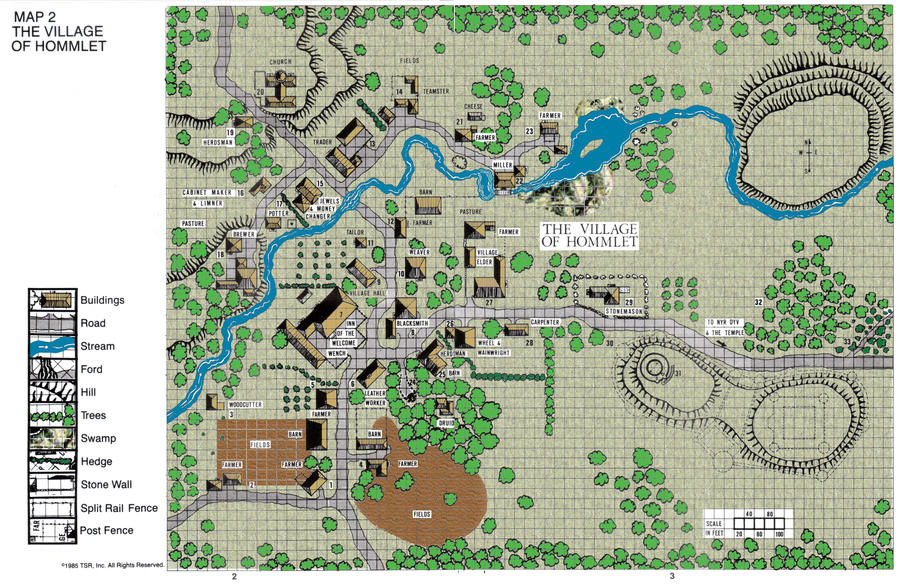 Map 2 The Village of Hommlet by qworty on DeviantArt