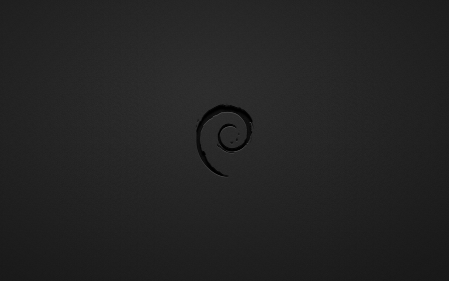 Debian Black White Wallpaper