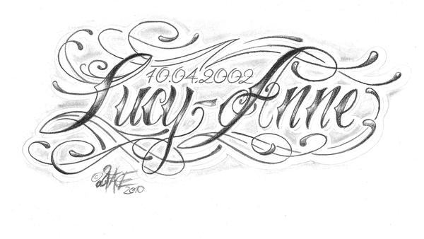 chicano lettering Lucy anne by 2FaceTattoo on deviantART