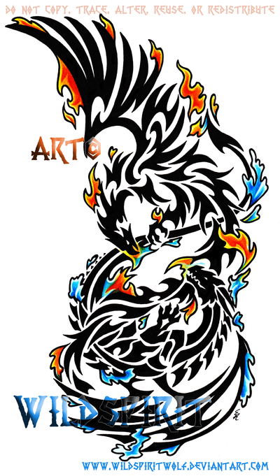 Phoenix Dragon Color Splash by WildSpiritWolf on deviantART