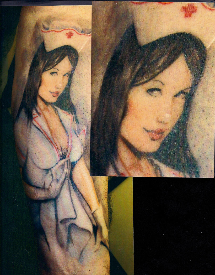 pinup tattoo by Bollingerart