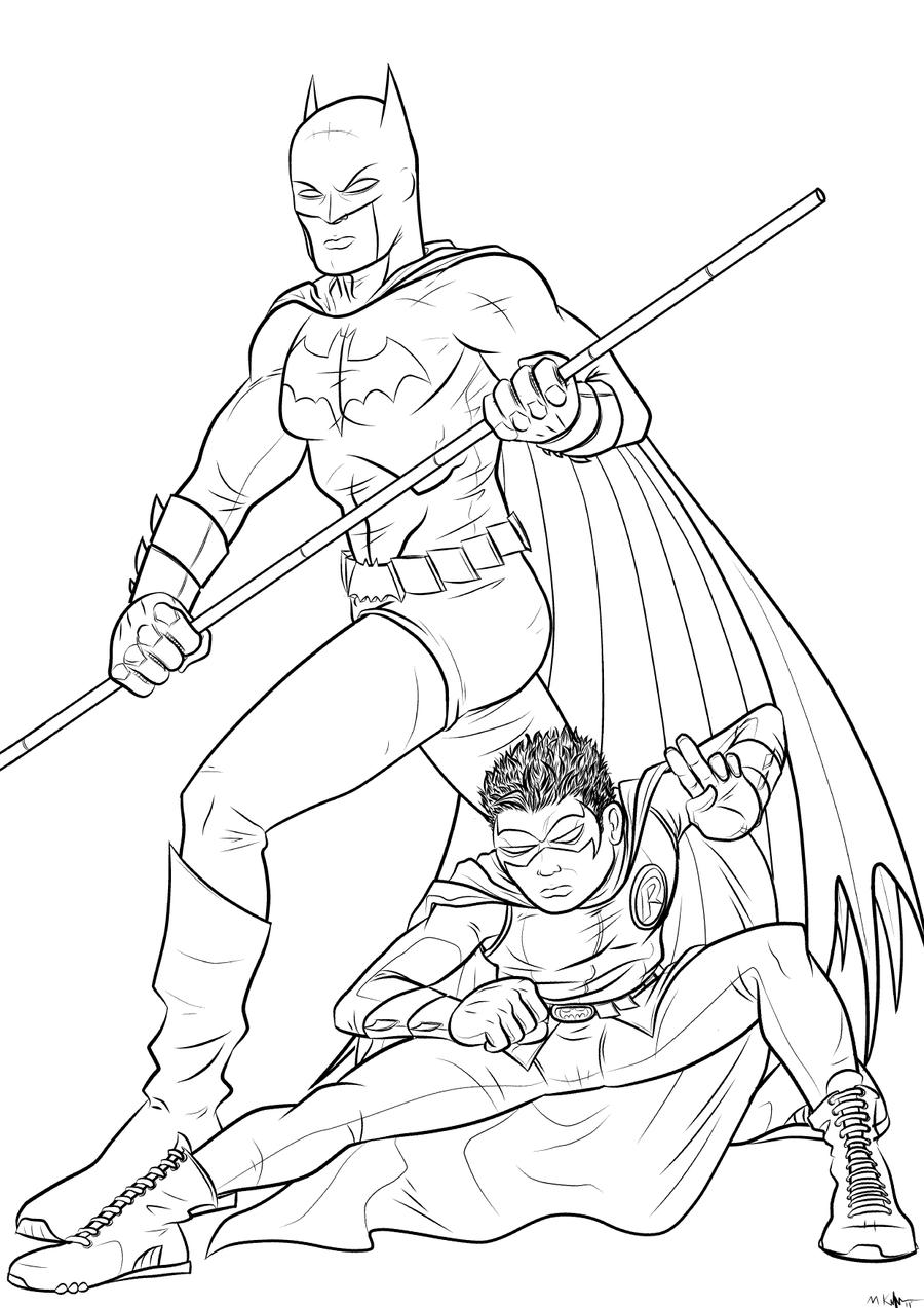 coloring pages batman robin - photo #40